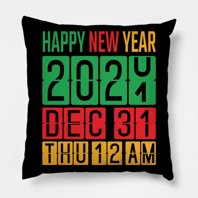 New Year Odometer, Happy New Year 2021 Pillow by MZeeDesigns