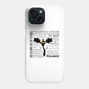 Fourth Wing Book Quotes Dragon Rider Basgiath College Violet Sorrengail Phone Case