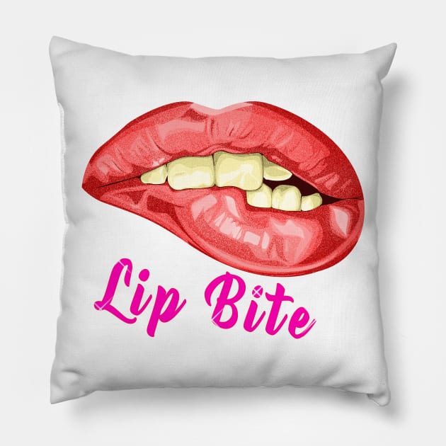 Lip Bite Pillow by djhayvee