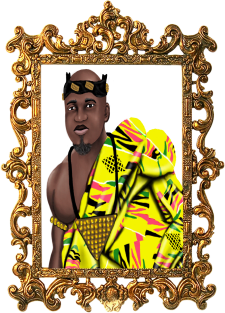 Black African King Melanin Kente Pattern Ghana Pride Gift Magnet