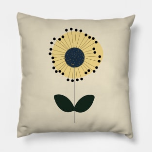 Retro Sunflower Design Pillow