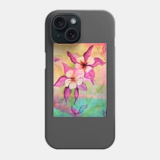 Watercolor Rainbow Aquilegia Phone Case