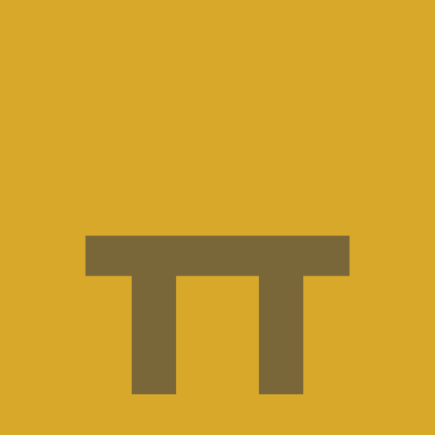 Minimalist Pi Symbol (Orange) by TrustyTurkey