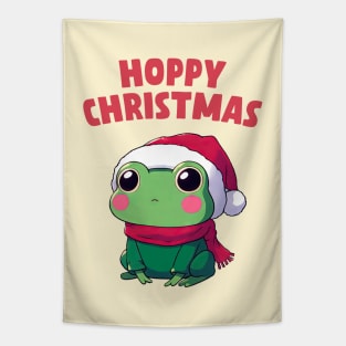 Hoppy Christmas Frog Tapestry