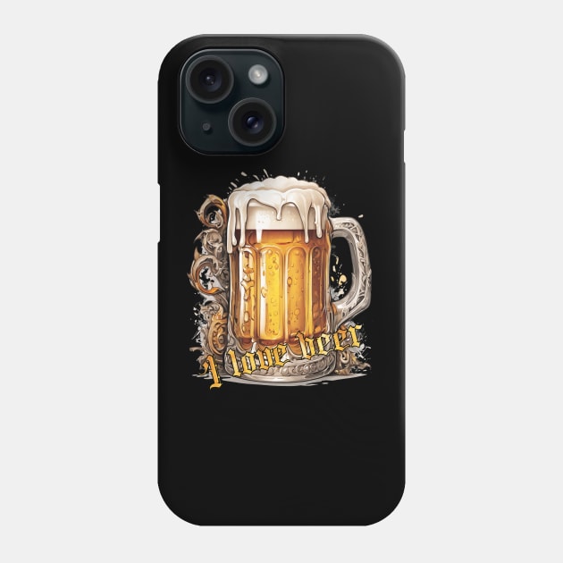 Mug Beers - I love beer Phone Case by T-Shirt Paradise