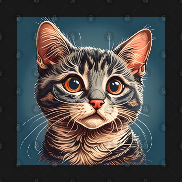 Retro Cute Cat Vintage Style Funny Cat - Love Cats by Felix Rivera