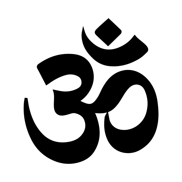 Ohm Om Symbol (black with white outline) by Makanahele