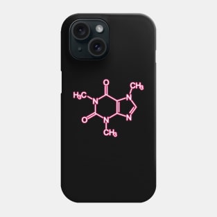 Pink Neon Caffeine Molecule Phone Case