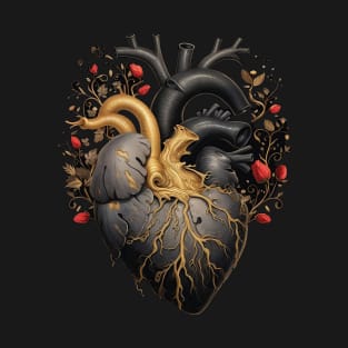 Intricate Anatomical Heart Design T-Shirt