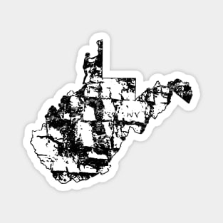 Rock Climbing West Virginia Rock Climber State Map Climb Art Magnet