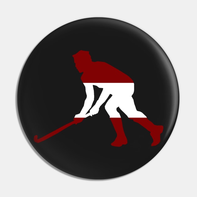 Hokejs LATVIJA latvia RĪGA - Ice Hockey Pin by LukjanovArt