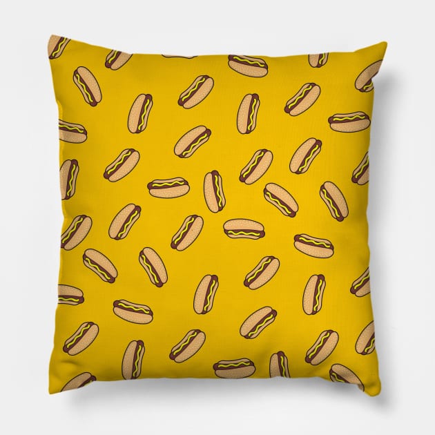 Hotdog Pattern Pillow by sifis