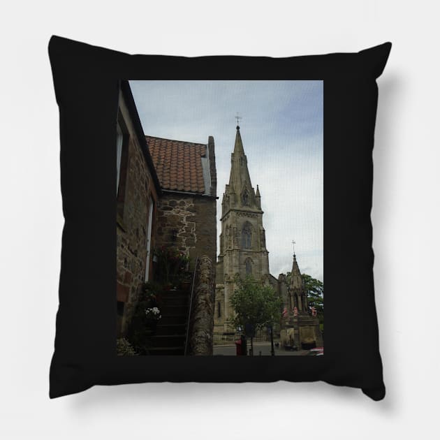 Falkland, Scotland Pillow by MagsWilliamson