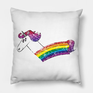 Retro Rainbow Unicorn Pillow