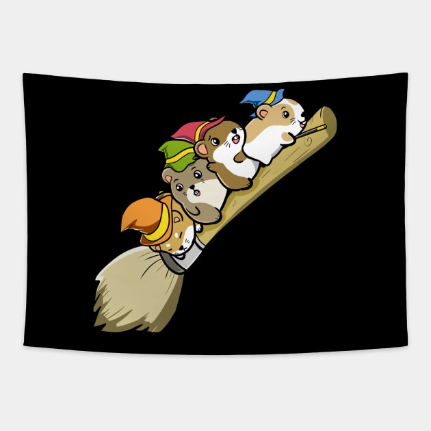 Hamster Wizards Tapestry by WildSloths