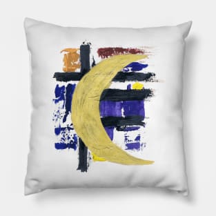 Abstract Moon Pillow