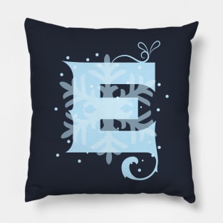 Winter Letter E Pillow