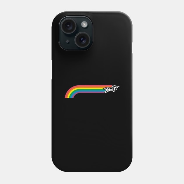 Jumping UNICORN RAINBOW STRIPE Phone Case by Xizin Gao