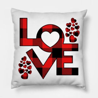 Love - Buffalo Plaid Pillow