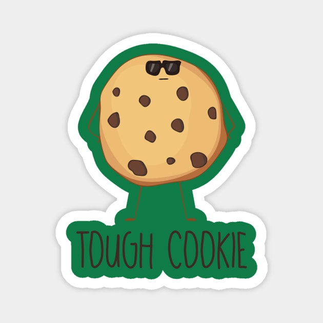 Tough Cookie Cool Funny Cookie in Sunglasses Design Magnet by Dreamy Panda Designs