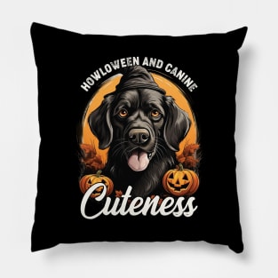 Howloween Dog Cuteness Scary Witchy Meme-y Pillow