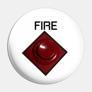 Fire! Arcade Button Shirt Pin