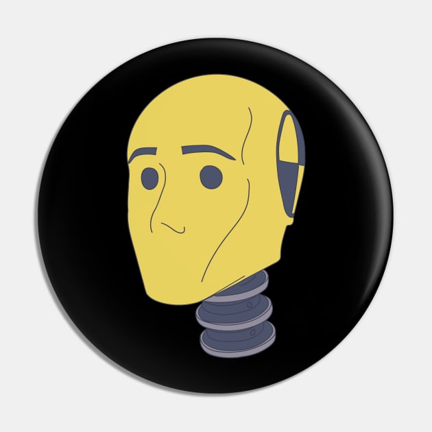 Crash Test Dummy - Testing Device - Stuntman Head Pin by DeWinnes