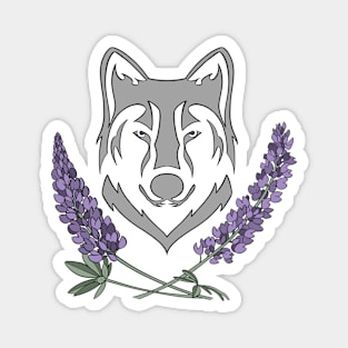 Lupine Wolf Design Magnet