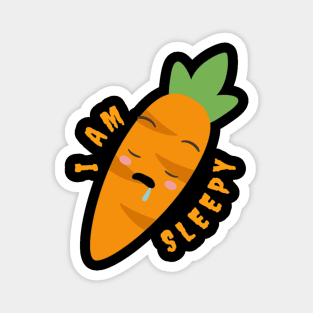 Sleepy Carrot Magnet