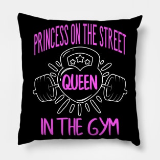 Queen In The Gym Women funny Workout Pillow