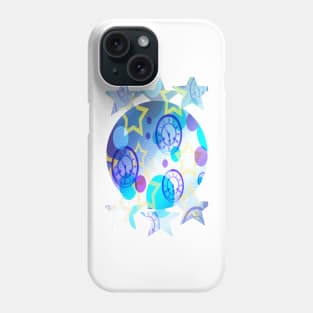 Stars, Clocks, and Circles (Blue) Phone Case