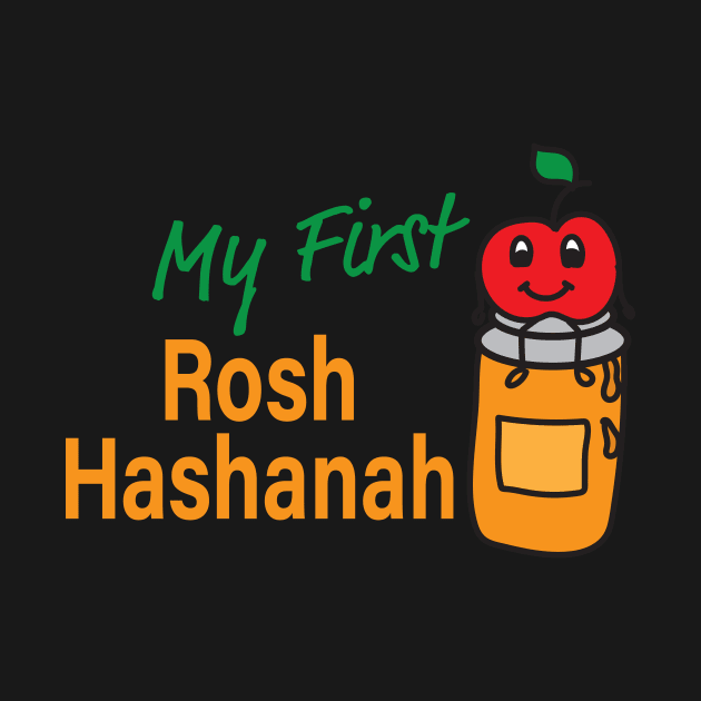 My First Rosh Hashanah - Cute apple and Honey by sigdesign