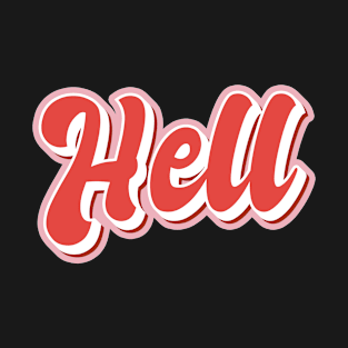 Hell Retro Vintage Aesthetic Pink Red 80s 90s Pin up Girl Groovy T-Shirt