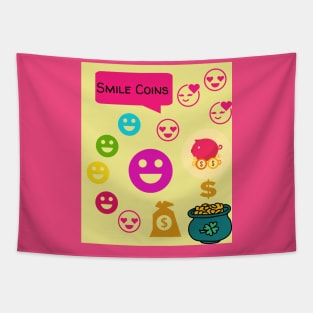 Smile coins Tapestry