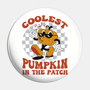 Groovy Coolest Pumpkin In The Patch Halloween For Boys Kids Pin