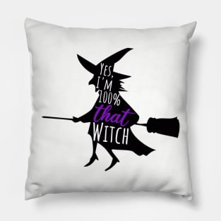 One-Hundred Percent That Witch Pillow