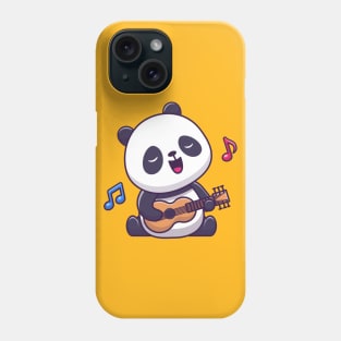 Cute Panda Playing Guitar Cartoon Phone Case