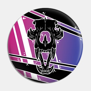 Bi Pride Skull - Bear Pin