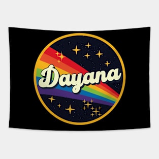 Dayana // Rainbow In Space Vintage Style Tapestry