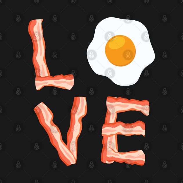 I Love Bacon Gift For Bacon And Egg Lovers by BoggsNicolas