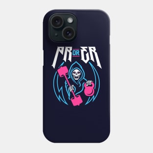 PR or ER (Gym Reaper Kettlebell & Barbell) Funny Gym Ego Lifting Phone Case