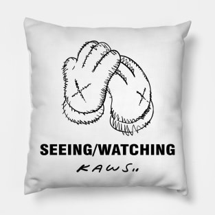 kaws seeing/watching Pillow