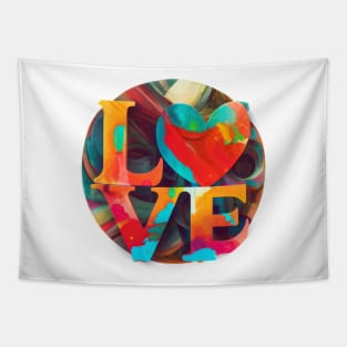 Love is a colorful word Tapestry