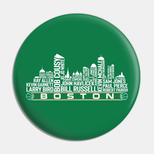 Boston Basketball Team All Time Legends, Boston City Skyline