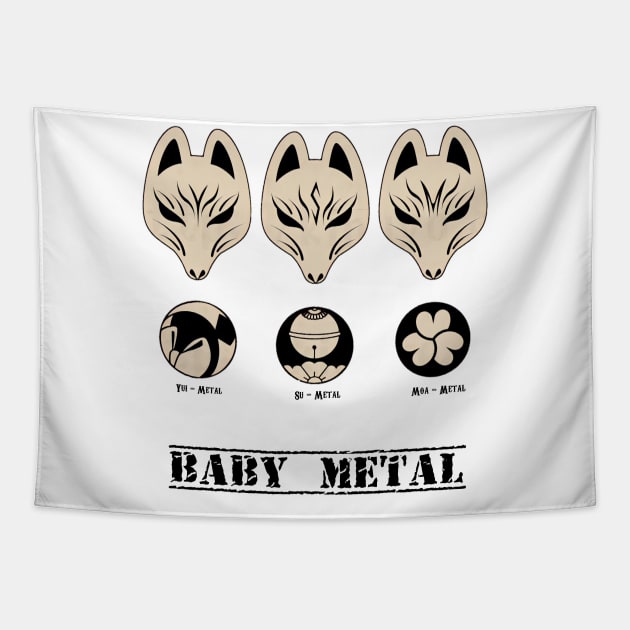 wolf baby metal Tapestry by eiston ic