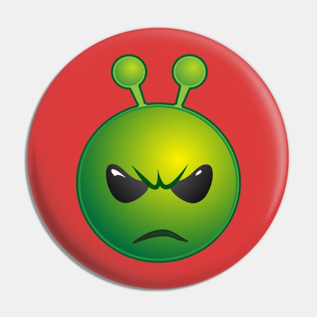 Funny Alien Monster ET Extraterrestrial Martian Green Man Emoji for Women, Men and Kids 17 Pin by PatrioTEEism