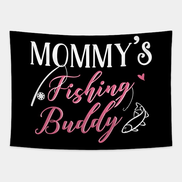 Fishing Mom and Baby Matching T-shirts Gift Tapestry by KsuAnn