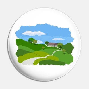 Landscape village Pin