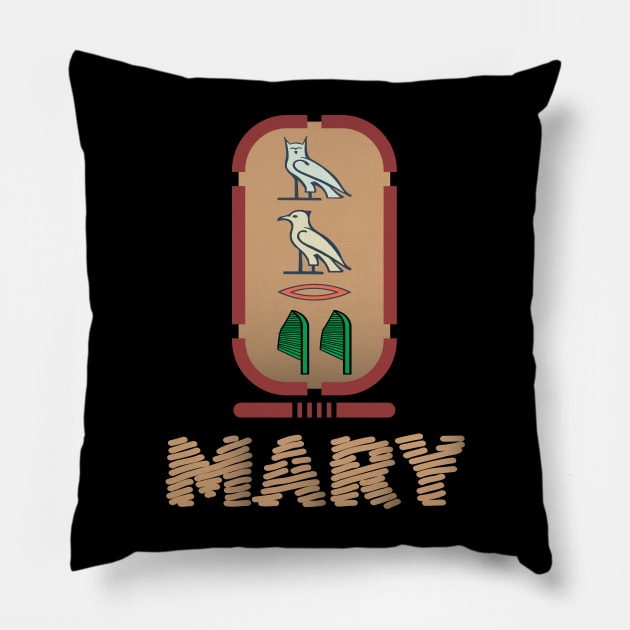 MARY-American names in hieroglyphic letters,  a Khartouch Pillow by egygraphics