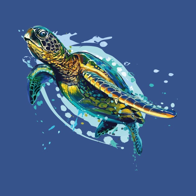 Marine Adventure: Free-Swimming Turtle by ConnectingtoNature